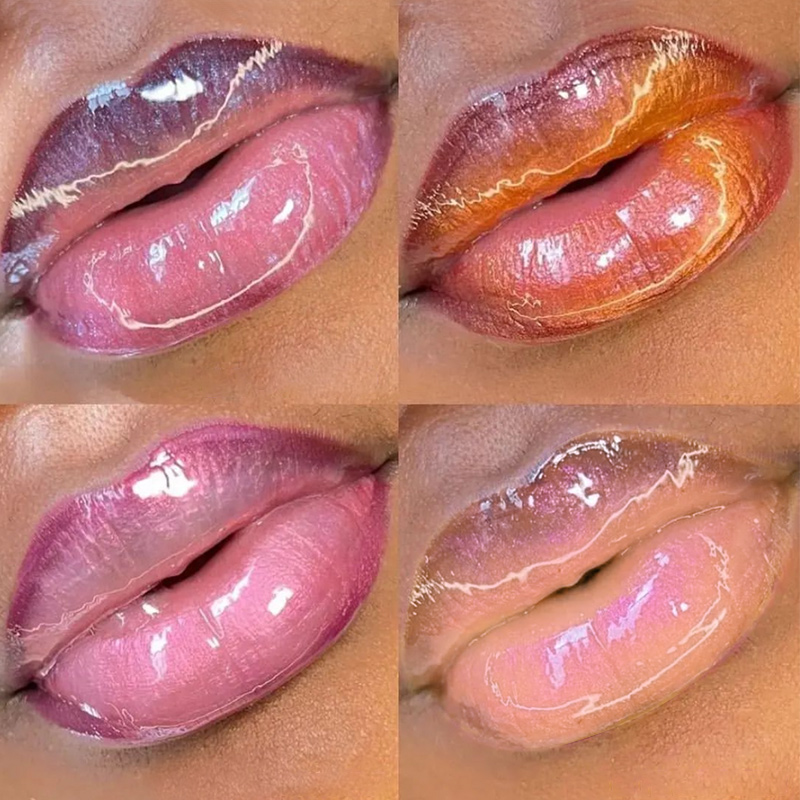 Custom Logo Organic Private Label Plumping Lipgloss Moisturizing Liquid Clear Color Changing Lip Glo